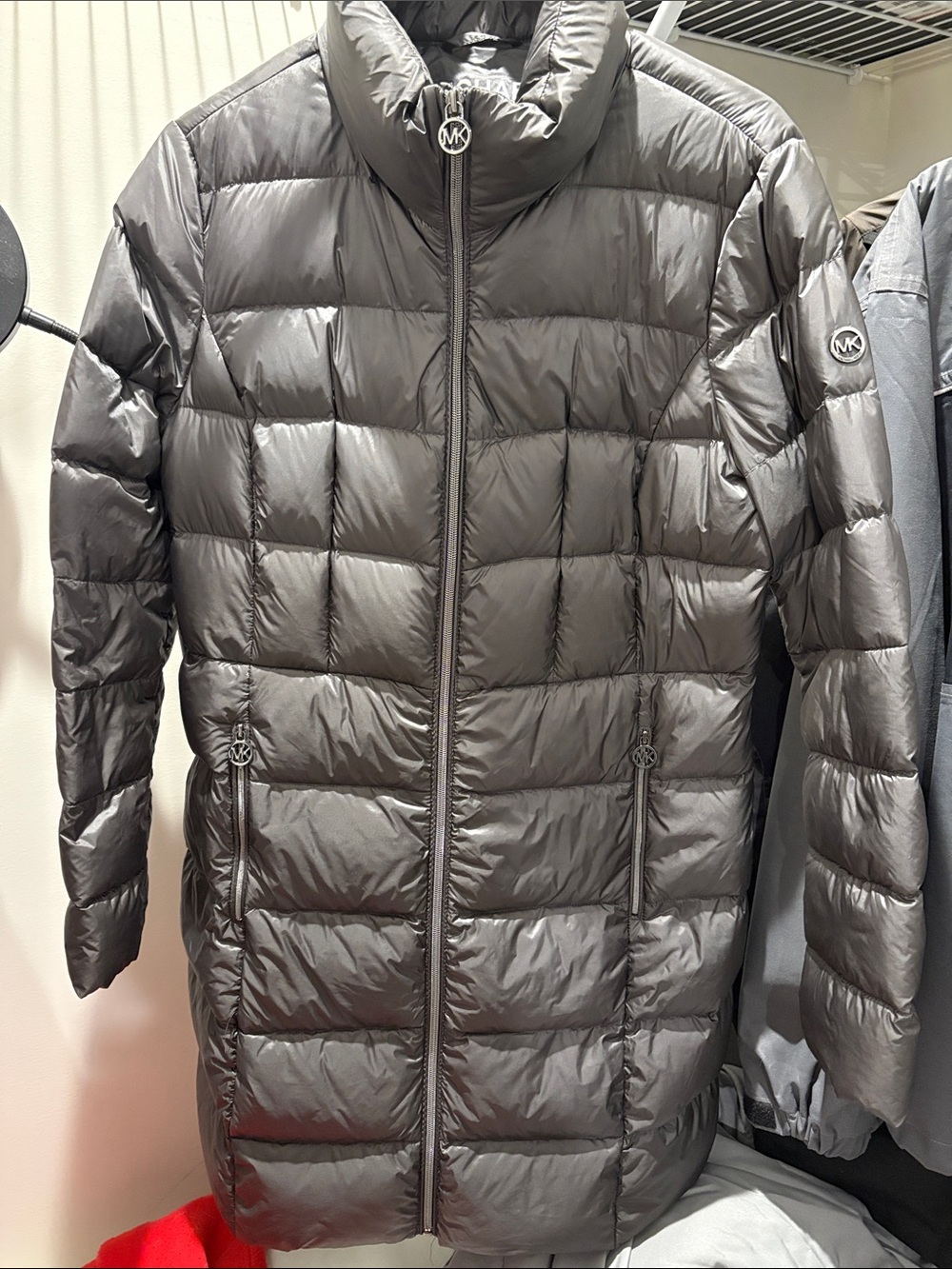 Michael Kors Woman’s Charcoal Quilted Packable Puffer Jacket